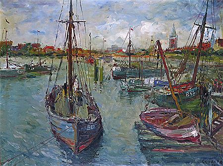 The Port of Blankenburge, Belgium by René Clarot - Auction record, sale price, and art valuation. Compare with similar artists and explore comparable artworks.