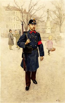 Der Künstler als Landsturm-Soldat by David Estoppey - Auction record, sale price, and art valuation. Compare with similar artists and explore comparable artworks.