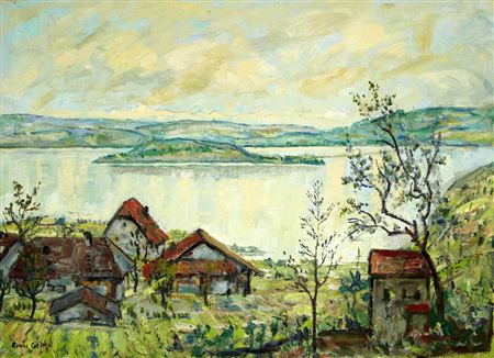 Wolkenspiel über dem Bielersee by Franz Gehri - Auction record, sale price, and art valuation. Compare with similar artists and explore comparable artworks.