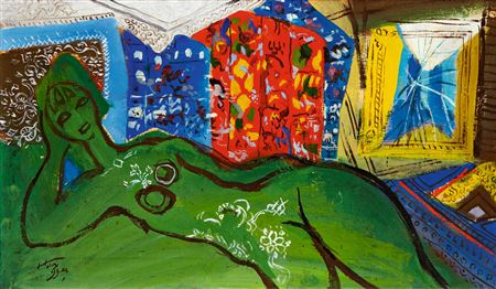 Grüner Akt by John Hansegger - Auction record, sale price, and art valuation. Compare with similar artists and explore comparable artworks.