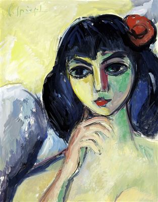 Portrait - Flora by Casar Spiegel - Auction record, sale price, and art valuation. Compare with similar artists and explore comparable artworks.