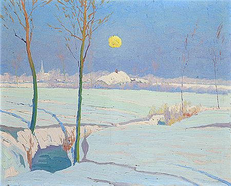 'Winter Landscape with farm'