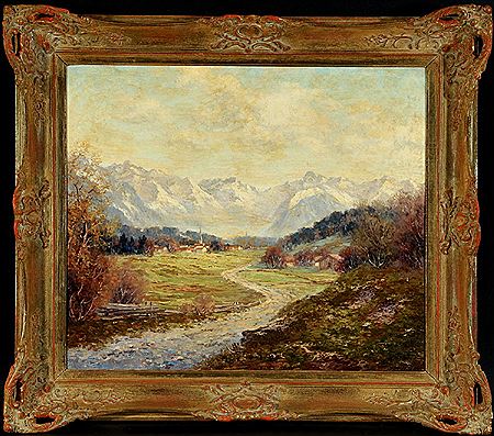 "Herbstl. Blick v. 'Alten Berg' b. Fischen"