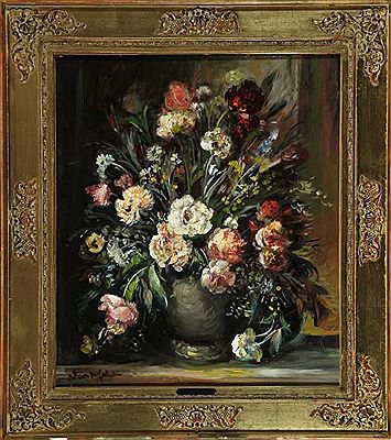 "Stillleben mit Rosen und Nelken"