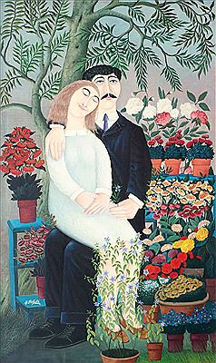 Les fiancés, Ecole allemande Naïve by Gyorgy Stefula - Auction record, sale price, and art valuation. Compare with similar artists and explore comparable artworks.