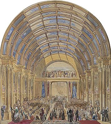 The Official Opening of 'The National Exhibition of the Arts, Manufactures and Products of Ireland' Cork, 1852