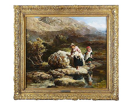 Crossing the Stream by Francis William Topham Sr - Auction record, sale price, and art valuation. Compare with similar artists and explore comparable artworks.