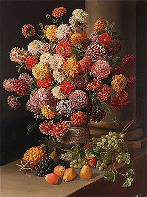 'Stillleben mit Früchten und Chrysanthemen'