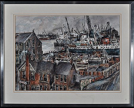 "Smith's Docks, North Shields" by Richard Hobson - Auction record, sale price, and art valuation. Compare with similar artists and explore comparable artworks.