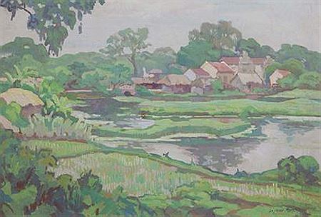 Le village dans la rizière