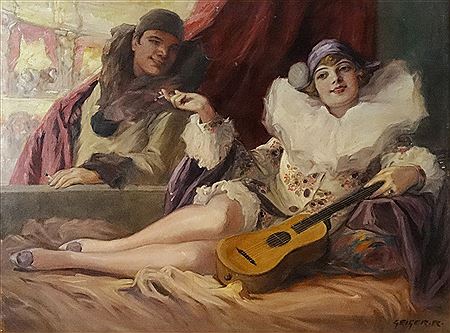 Harlequin and Colombine