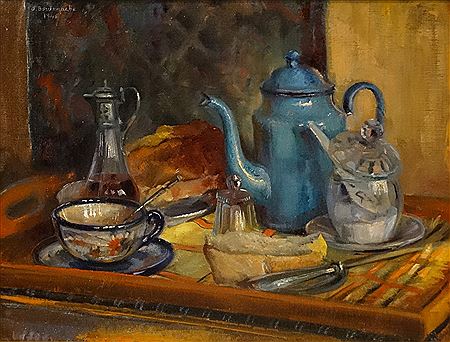 "Tea Time" by Aurel Bordenache - Auction record, sale price, and art valuation. Compare with similar artists and explore comparable artworks.