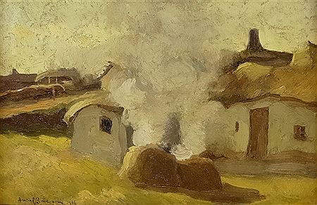 "Burning of dry land in a garden"