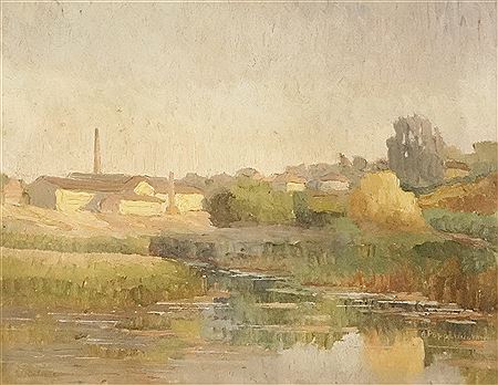 "Landscape with Pond"
