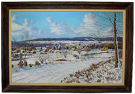 The Village of Coopersburg, The First Snow by Mildred Gehman - Auction record, sale price, and art valuation. Compare with similar artists and explore comparable artworks.