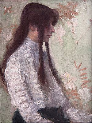 Recto: Girl in a White Blouse (Jewish Beauty) / verso: Landscape from Slovacko (2)