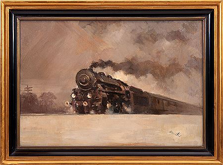 Train in Winter Landscape