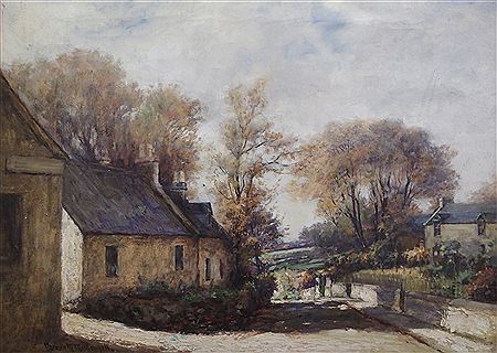 COTTAGES IN THE AUTUMN SUNLIGHT by Norman M Macdougall - Auction record, sale price, and art valuation. Compare with similar artists and explore comparable artworks.