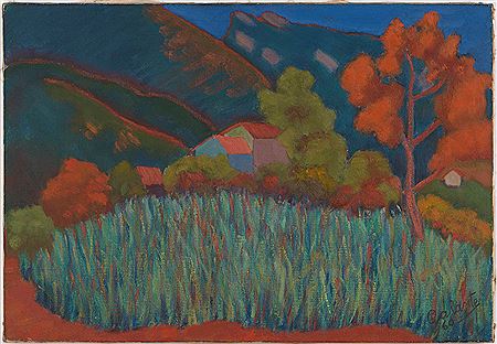 Field of oat and mountains, 1960 by Nicola Galante - Auction record, sale price, and art valuation. Compare with similar artists and explore comparable artworks.