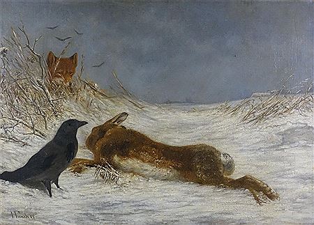 Lièvre, corbeau et renard