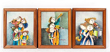 Three small figural works