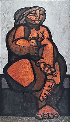 "FIGURA ROJA" by Manuel (Juan Manuel) Sanchez - Auction record, sale price, and art valuation. Compare with similar artists and explore comparable artworks.