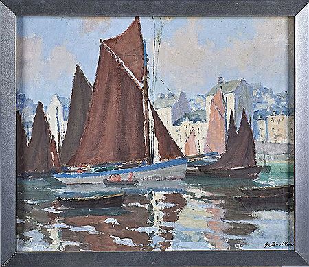"Le port de Douarnenez" by Gaston Bouillon - Auction record, sale price, and art valuation. Compare with similar artists and explore comparable artworks.