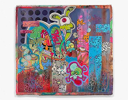 Sample artwork by Ghost (Born 1964), known for street art painting - View similar artists and auction records