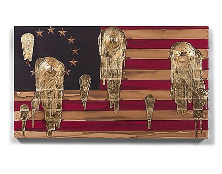 Bombed Flag (Exposed) - 2012 by Andrew Schoultz - Auction record, sale price, and art valuation. Compare with similar artists and explore comparable artworks.
