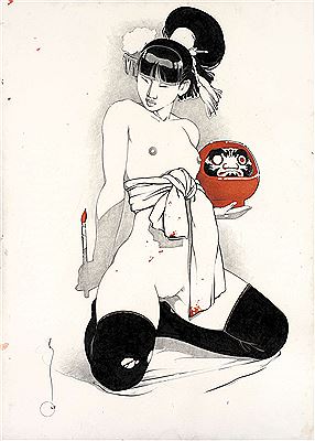 Geisha au Daruma