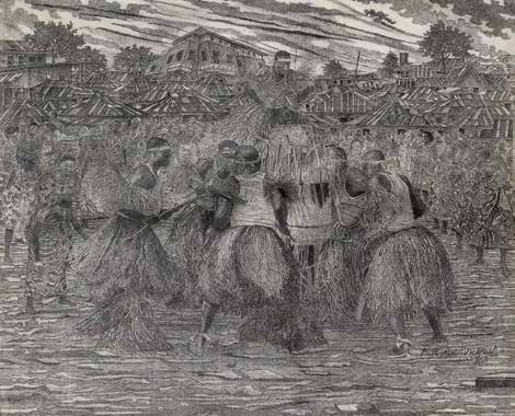 NIGERIA, AN INDIVISIBLE COUNTRY by Kofi Asemnyinah - Auction record, sale price, and art valuation. Compare with similar artists and explore comparable artworks.