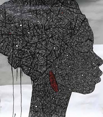 Sample artwork by Tyna Adebowale (Born 1982), known for painting - View similar artists and auction records