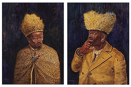 Inyanga in traditional dress; Inyanga with coat, two by Gerard Bhengu - Auction record, sale price, and art valuation. Compare with similar artists and explore comparable artworks.
