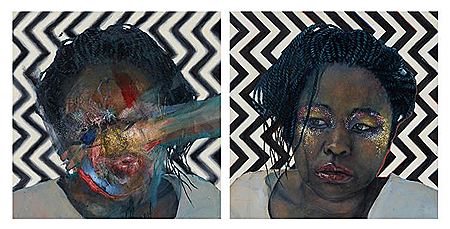 Her Painted Face, diptych