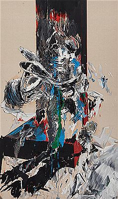 Sample artwork by Zander Blom (Born 1982), known for abstact painting, graphic design, assemblage, collages - View similar artists and auction records