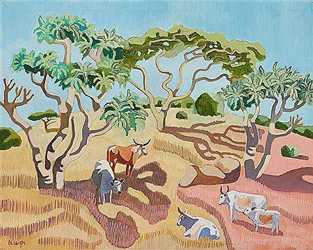 Ngunis and Cabbage Trees by Nichola Alice (Nicky) Leigh - Auction record, sale price, and art valuation. Compare with similar artists and explore comparable artworks.