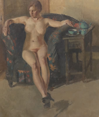 Sample artwork by Margaret Jean Ulen (1900 - 1988), known for portrait, figure, etcher - View similar artists and auction records