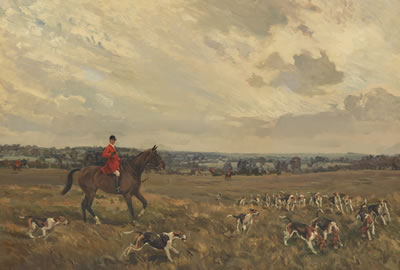 "Arthur Thatcher with the Fernie Hounds"