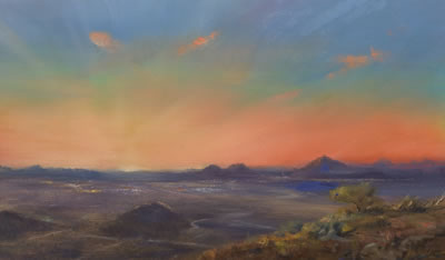"Sunrise: The Phoenix Valley", 1987 by Joel Coplin - Auction record, sale price, and art valuation. Compare with similar artists and explore comparable artworks.