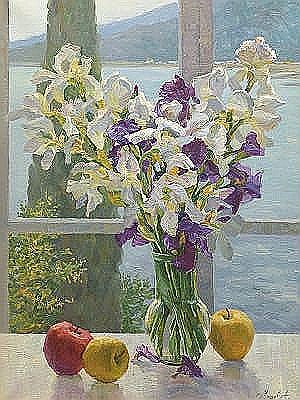 Still life with lilies and apples by Andrei Mishov - Auction record, sale price, and art valuation. Compare with similar artists and explore comparable artworks.