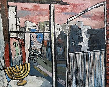 Interior with Jewish Menorah