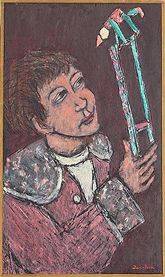 Boy with a mechanical toy