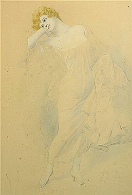 LADY IN A TRANSPARENT DRESS