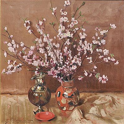 Vases of flowers branches, 1943