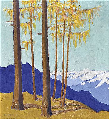 Lärchen im Herbst, 1923