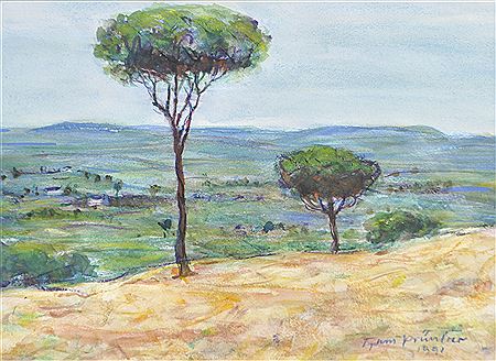 Toskanische Landschaft, 1991 by Hans Prunster - Auction record, sale price, and art valuation. Compare with similar artists and explore comparable artworks.