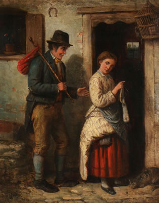 Interior scene with man and woman