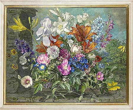 Üppiges Blumenstillleben