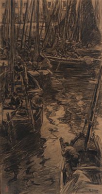"The Docking of the Pardine Fleet, The Evening Hour"