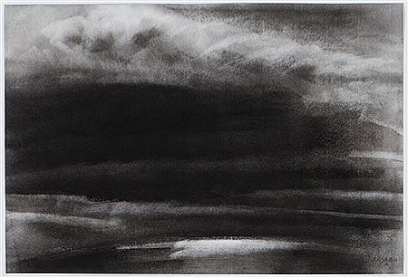 Sample artwork by Emily Nelligan (Born 1924), known for charcoal on paper drawing - View similar artists and auction records